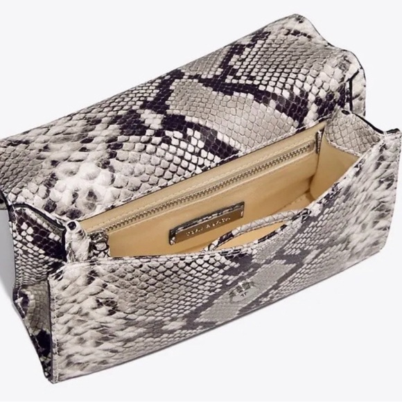 EUC Tory Burch Fleming handbag - cream and black snakeskin - Picture 11 of 11